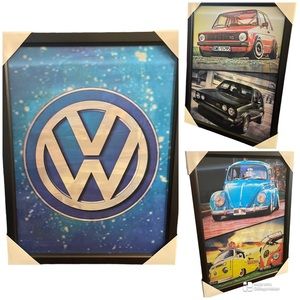 📦 New Volkswagen Car Framed 3D Lenticular Poster / Picture